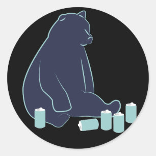 Stickers d'ours ivre