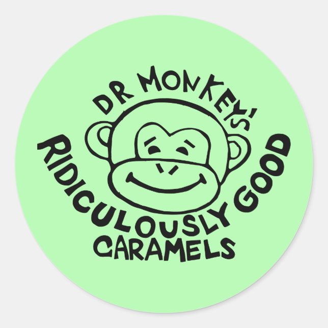 Stickers Dr Monkey Round (Devant)