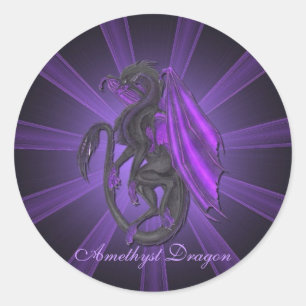Stickers Dragon Améthyste Violet
