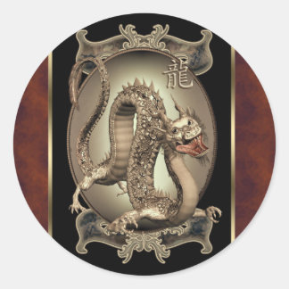 Stickers dragon chinois vintage