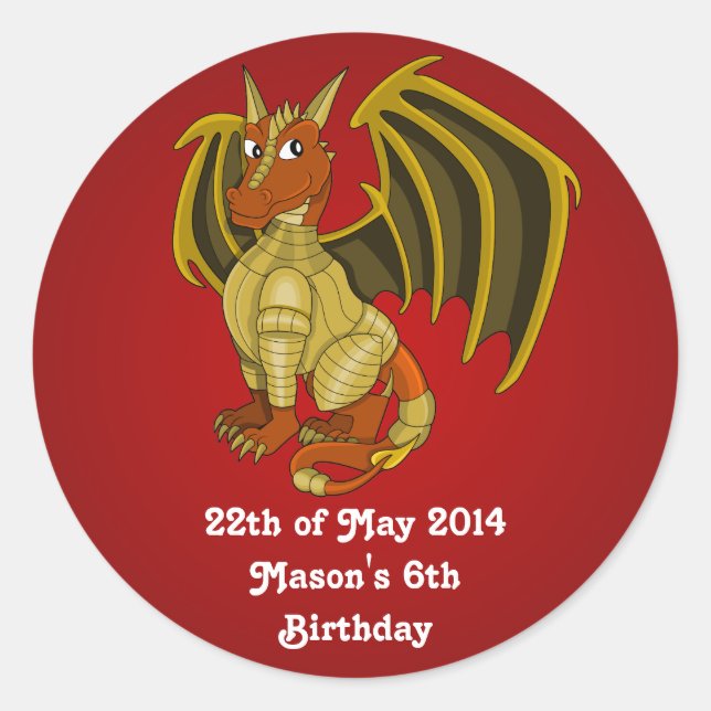 Stickers dragon de guerrier (Devant)
