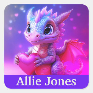 stickers dragon personnalisées colorés