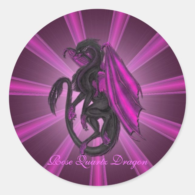 Stickers Dragon Quartz Rose (Devant)