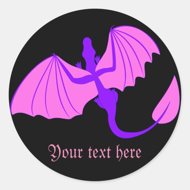 stickers dragon rose (Devant)