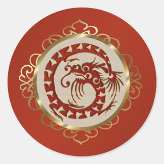 Stickers Dragon Rouge