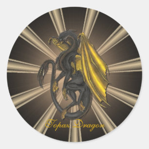 Stickers Dragon Topaz Or