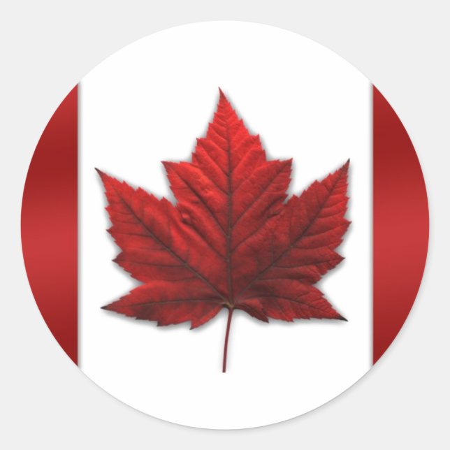 Stickers Drapeau Canada Rouge Stickers Drapeau Can (Devant)