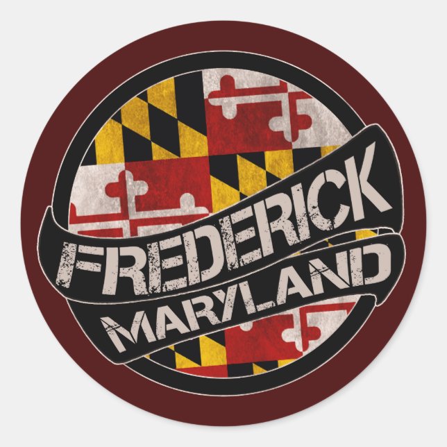stickers drapeau Frederick Maryland (Devant)