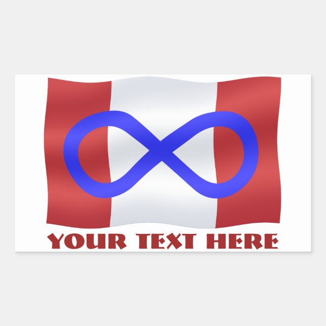 Stickers Drapeau Metis Personnalisé Metis Canada C (Devant)