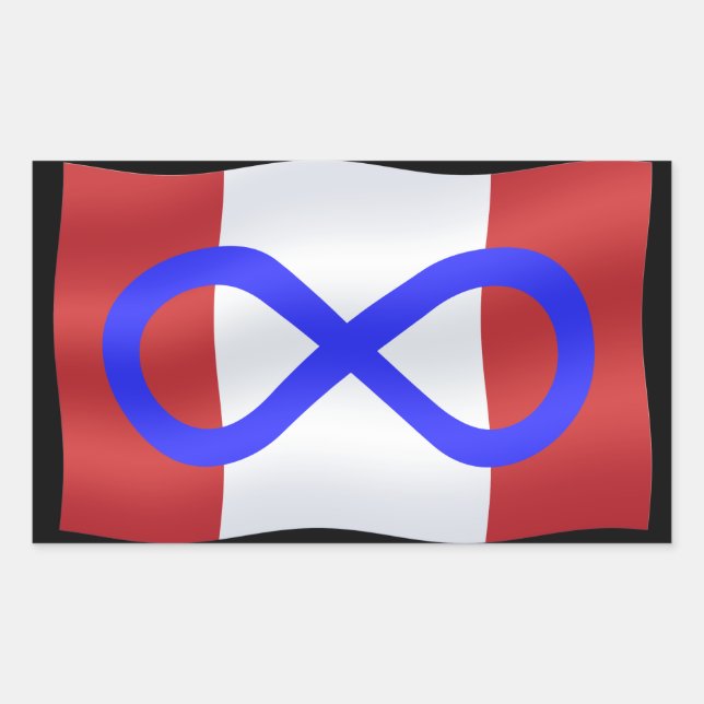 Stickers Drapeau Metis Stickers Metis canadiens (Devant)