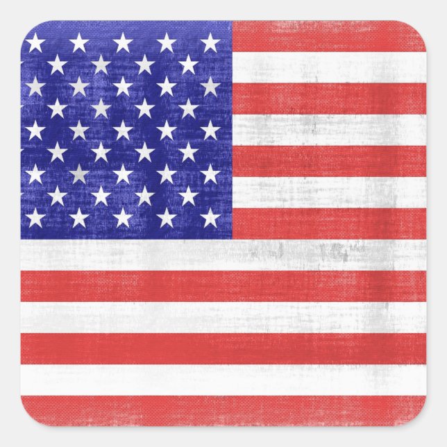 Stickers drapeau vintage États-Unis (Devant)