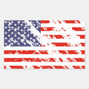 stickers drapeaux américains en détresse   Recta