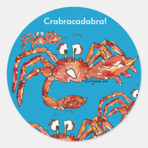 Stickers Drôle Cartoon Crabs