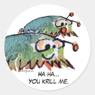 Stickers Drôle Krill - Personnaliser Texte