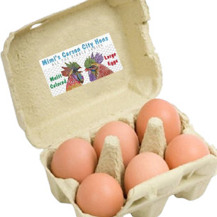 Stickers Drôle Poulet de ferme OEufs Frais