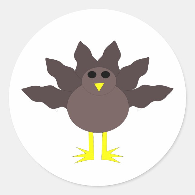Stickers Drôle Thanksgiving Turquie (Devant)