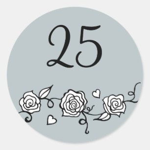 Stickers du 25e anniversaire du Mariage