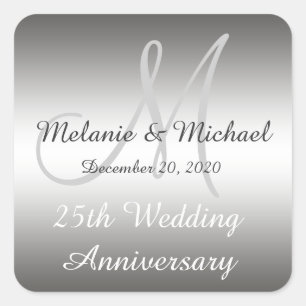 Stickers du 25e anniversaire du Mariage en argent