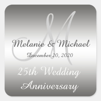 Stickers du 25e anniversaire du Mariage en argent