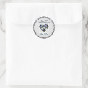 Stickers du 60e anniversaire du Diamond Heart Mari