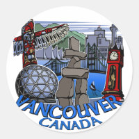 Stickers du Canada de Vancouver Totem Poteau