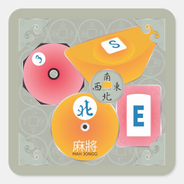 Stickers du concessionnaire Mah Jongg (Devant)