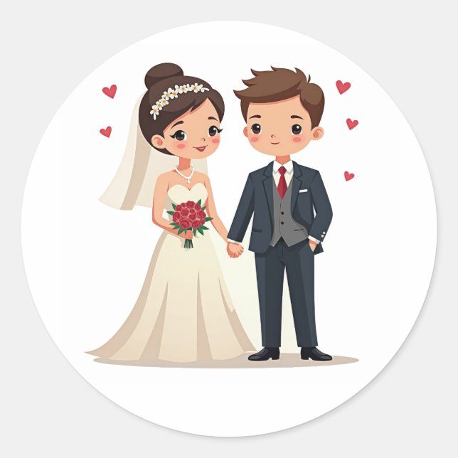 Stickers du jour de mariage enchantés (Devant)