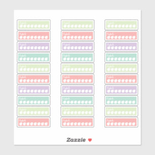 Stickers du planificateur Tracker hydraté Pastel R