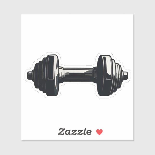 Stickers Dumbbell pour les amateurs de gym (Feuille)