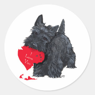 Stickers écossais Terrier Valentine