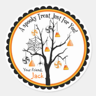 Stickers éffrayant Halloween Candy Tree Favoriser