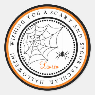 Stickers éffrayant Spider Web Halloween Favoriser