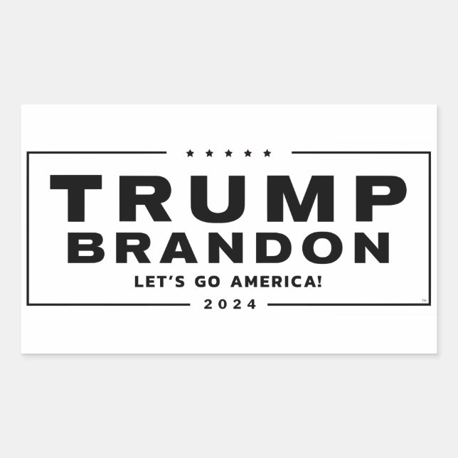 Stickers électoraux Trump Brandon 2024™ (Noir) (Devant)