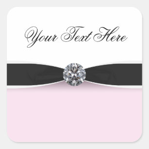 Stickers élégants rose et noir