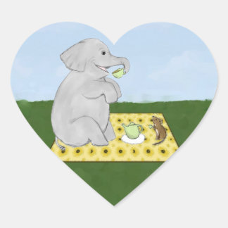 Stickers Elephant and Mouse Tea Party