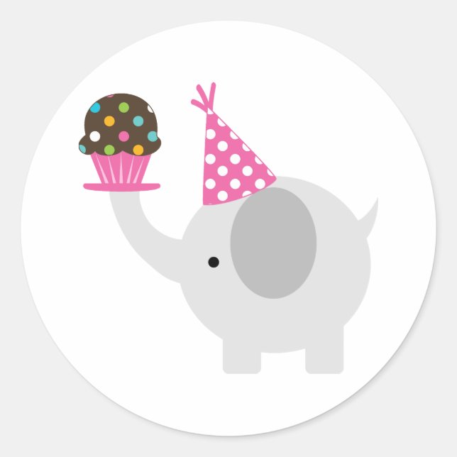 Stickers Elephant et Cupcake (Devant)