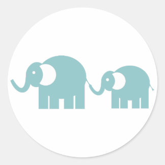 Stickers Eléphants Bleus