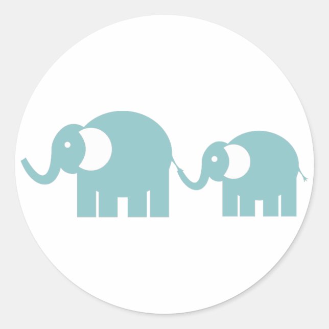 Stickers Eléphants Bleus (Devant)