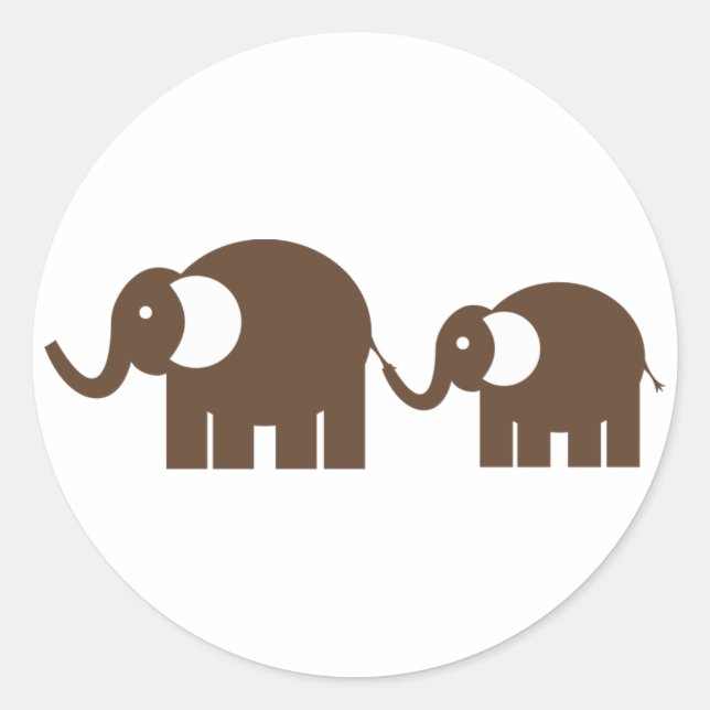 Stickers Eléphants Brown (Devant)