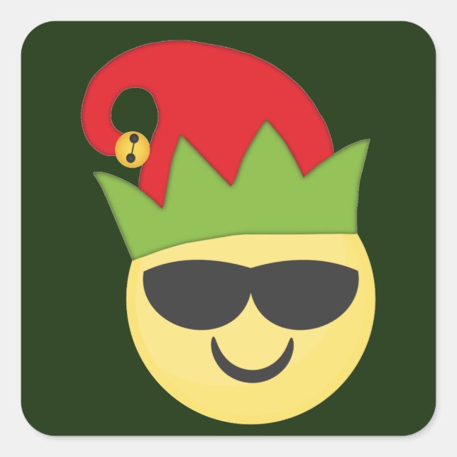 Stickers Elf cool Emoji (Devant)