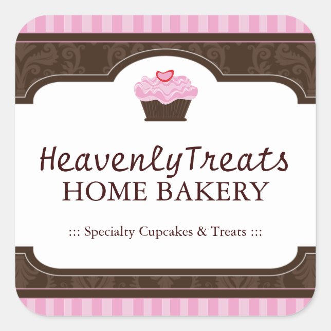 Stickers Emballage Cute Cupcake (Devant)