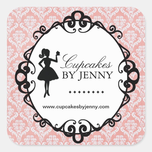 Stickers Emballage Silhouette Cupcake (Devant)