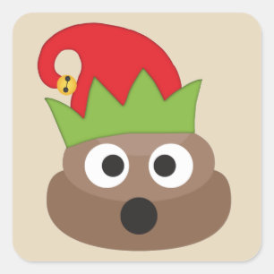 Stickers Emoji Elf Poop de Noël