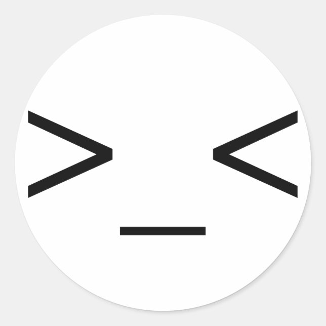 >_< Stickers Emoticon en colère (Devant)