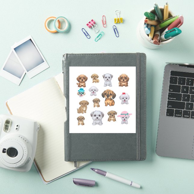 Stickers émoticônes Chien Chien Chien Mignonne (Couverture iPad)