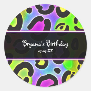 Stickers Empreinte de léopard Rainbow Cheetah