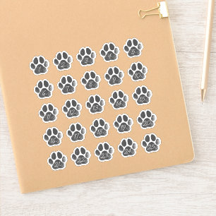 Stickers Empreinte de patte de chien nombre