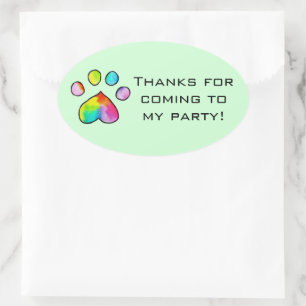 Stickers Empreintes de pattes Rainbow Watercolor