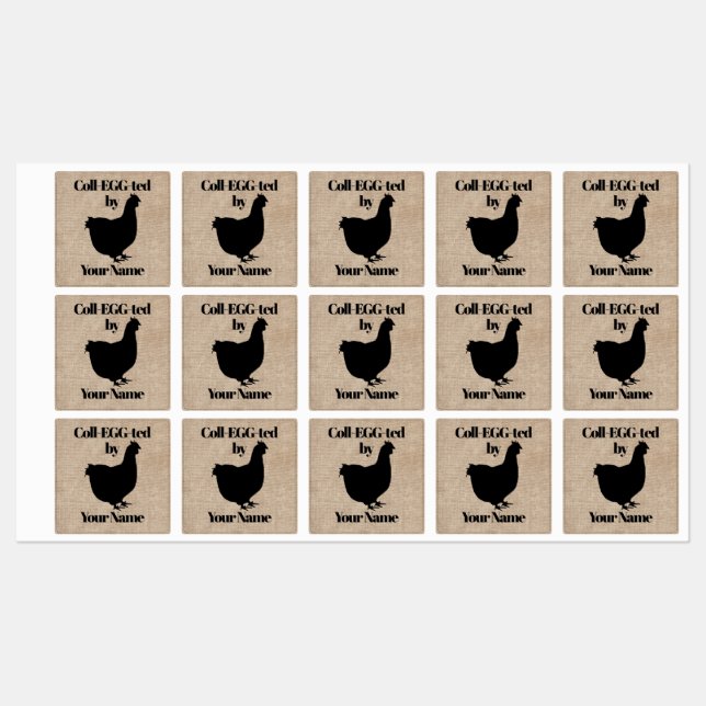 Stickers en carton d'oeuf Coll-EGG-ted par VOTRE N (Feuille)