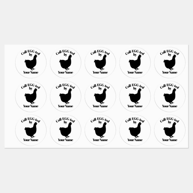 Stickers en carton d'oeuf Coll-EGG-ted par VOTRE N (Feuille)